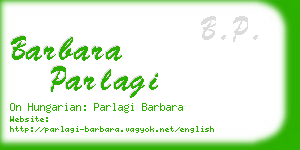 barbara parlagi business card